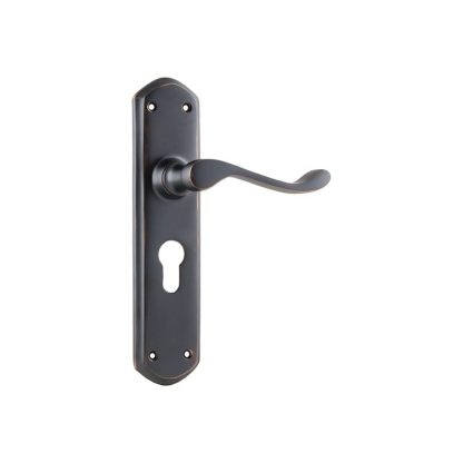 Tradco 1047E - Windsor Lever Euro - Antique Copper - 200x45mm - 60mm(P)