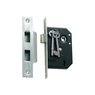 1132 - 3 Lever Mortice Lock - Satin Chrome - 44mm Backset