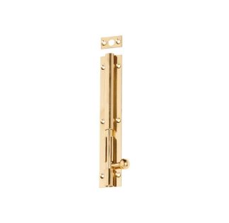 1367 - Barrel Bolt - Long Throw - Polished Brass - 150x25mm