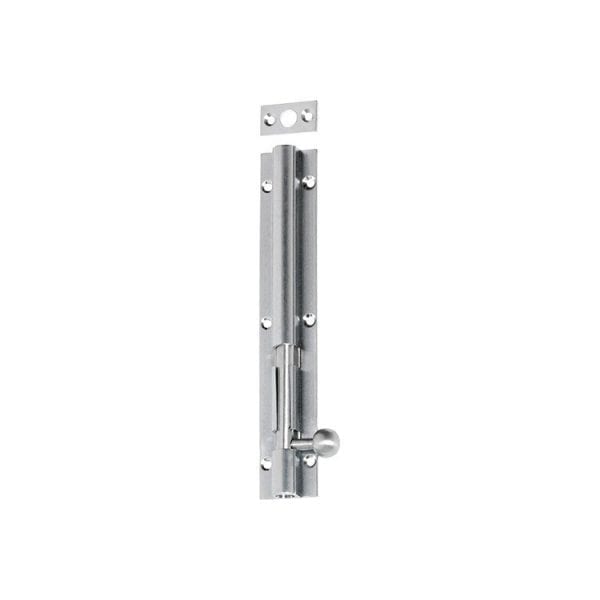 1370 - Barrel Bolt - Long Throw - Satin Chrome - 150x25mm