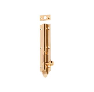 1404 - Barrel Bolt - Long Throw - Polished Brass - 150x32mm