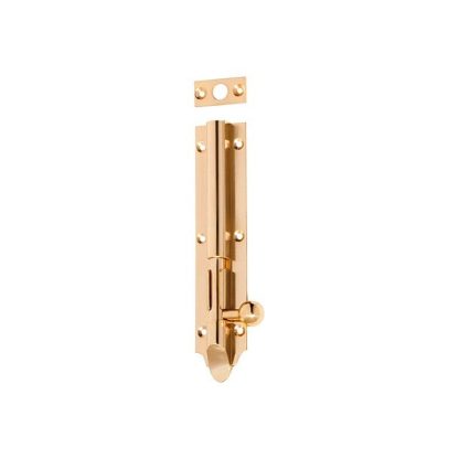 1404 - Barrel Bolt - Long Throw - Polished Brass - 150x32mm