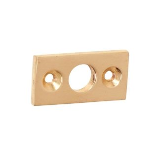 1405 - Plate Keeper - Polished Brass - 32x16mm - 9mm Bolt