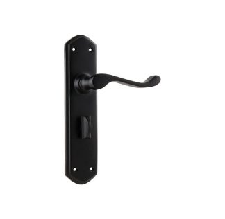 Tradco 1927P - Windsor Lever Privacy - Matt Black - 200x45mm - 60mm(P)