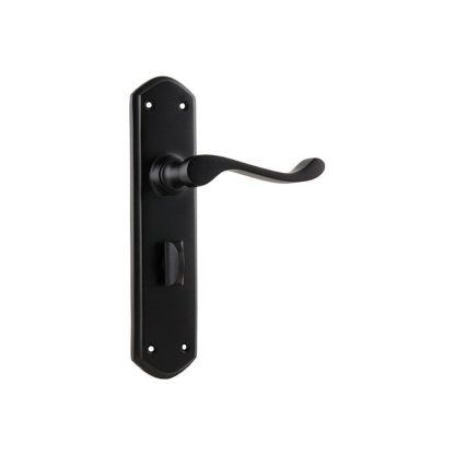 Tradco 1927P - Windsor Lever Privacy - Matt Black - 200x45mm - 60mm(P)