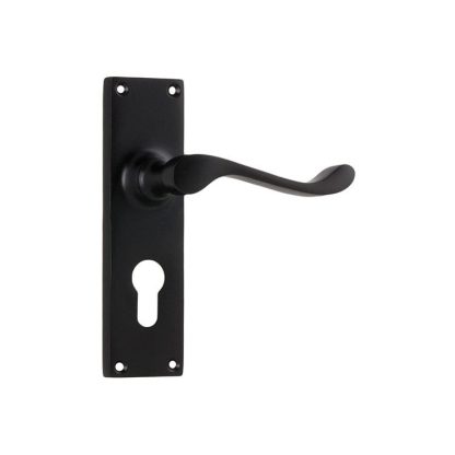 Tradco 1930E Door Lever Victorian Euro Matt Black