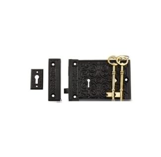 2010 - Rim Lock - Matt Black - 155x105mm