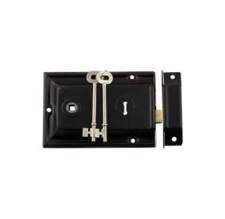 2013 - Rim Lock - Matt Black - 155x105mm