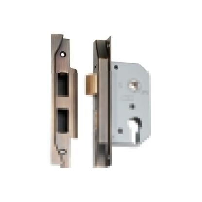 Mortice Lock Euro Rebated Antique Brass CTC47.5mm Backset 46mm