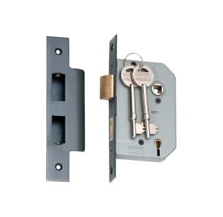 2158 - 5 Lever Mortice Lock - Antique Copper with a 46mm Backset