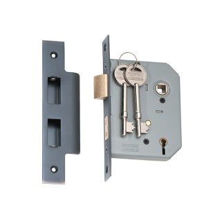 2159 - 5 Lever Mortice Lock - Antique Copper with a 57mm Backset