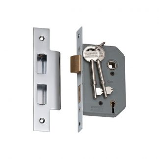 2166 - 5 Lever Mortice Lock - Chrome Plate with a 46mm Backset