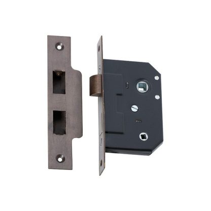 2202 - Bathroom Lock - Antique Brass - 44mm Backset