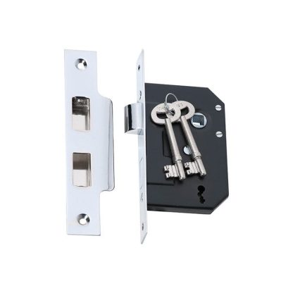 2210 - 3 Lever Mortice Lock - Chrome Plate - 44mm Backset
