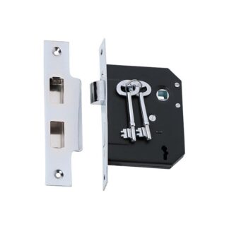 2211 - 3 Lever Mortice Lock - Chrome Plate - 57mm Backset