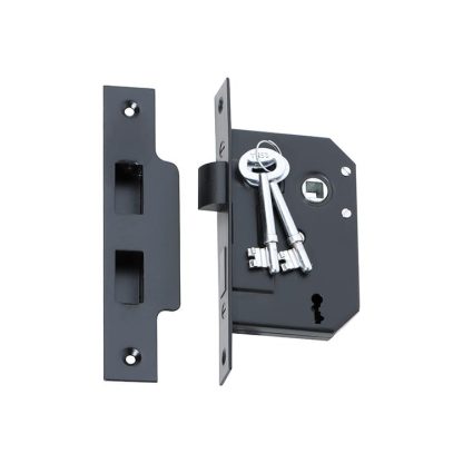 2260 - 3 Lever Sash Lock - Matt Black - 44mm Backset
