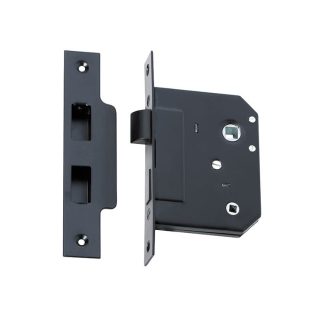 2262 - Bathroom Lock - Matt Black - 44mm Backset