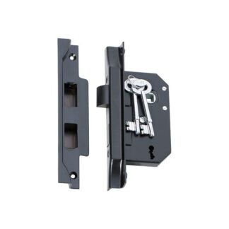 2264 - Rebated Lock - Matt Black - 46mm Backset