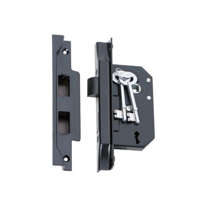 2264 - Rebated Lock - Matt Black - 46mm Backset