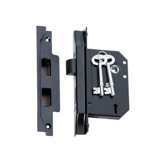 2265 - Rebated Lock - Matt Black - 57mm Backset