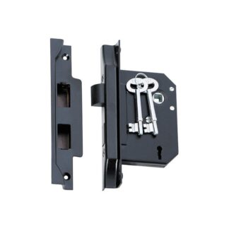 2265 - Rebated Lock - Matt Black - 57mm Backset