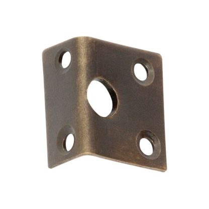 2327 Right Angle Keeper - Antique Brass - 7.5mm Bolt