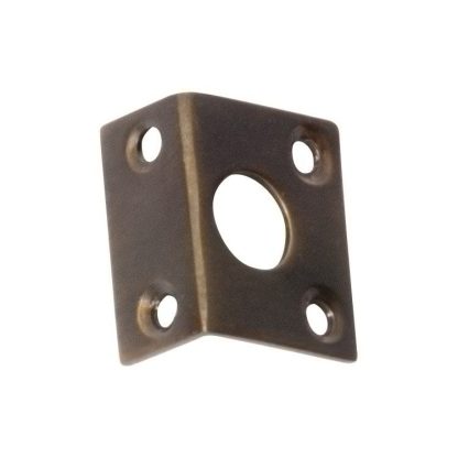 2336 Right Angle Keeper - Antique Brass - 9mm Bolt