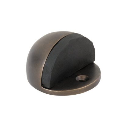 2350 Door Stop - Oval - Antique Brass - 40mm