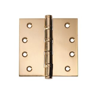 2464 Hinge - Ball Bearing Hinge - Polished Brass - 100x100mm
