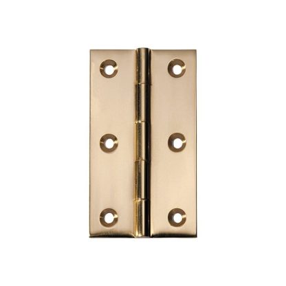 2470 Hinge - Butt Hinge - Fixed Pin - Polished Brass - 89x50x2.5mm
