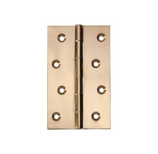 2472 Hinge - Butt Hinge - Fixed Pin - Polished Brass - 100x60x2.5mm