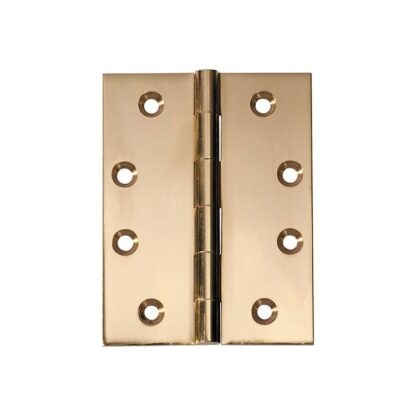 2473 Hinge - Butt Hinge - Fixed Pin - Polished Brass - 100x75x3mm