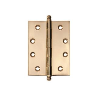 2478 Hinge - Butt Hinge - Loose Pin Ball - Polished Brass - 100x75mm