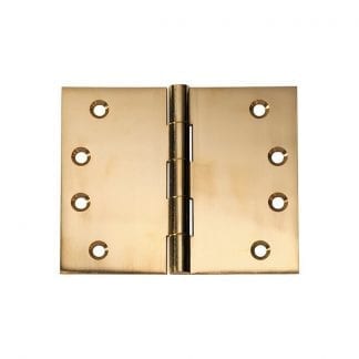 2490 Hinge - Broad Butt Hinge - Polished Brass - 100x125x4mm
