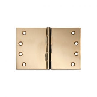 2491 Hinge - Broad Butt Hinge - Polished Brass - 100x150x4mm