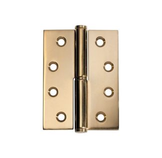 2496 Hinge - Lift Off Hinge - Left Hand - Polished Brass - 100x75x2.5mm