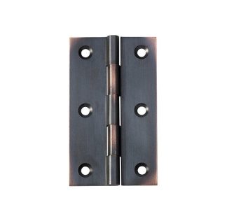 2570 Hinge - Butt Hinge - Fixed Pin - Antique Copper - 89x50x2.5mm