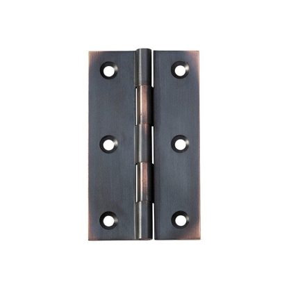 2570 Hinge - Butt Hinge - Fixed Pin - Antique Copper - 89x50x2.5mm