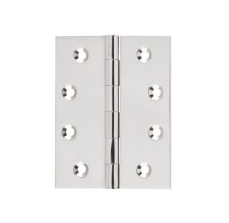 2623 Hinge - Butt Hinge - Fixed Pin - Polished Nickel- 100x75x3mm