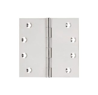2624 Hinge - Butt Hinge - Fixed Pin - Polished Nickel- 100x100x3mm
