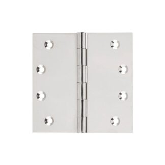 2624 Hinge - Butt Hinge - Fixed Pin - Polished Nickel- 100x100x3mm
