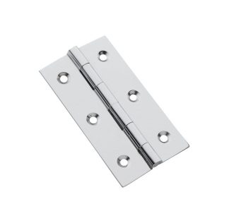 3114 Hinge - Butt Hinge - Fixed Pin - Chrome Plate - 76x41mm