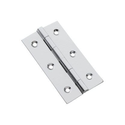 3114 Hinge - Butt Hinge - Fixed Pin - Chrome Plate - 76x41mm