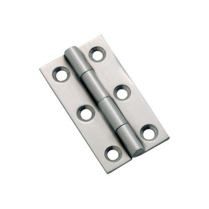 3122 Hinge - Butt Hinge - Fixed Pin - Satin Chrome - 50x28mm
