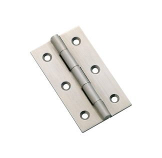 3123 Hinge - Butt Hinge - Fixed Pin - Satin Chrome - 63x35mm