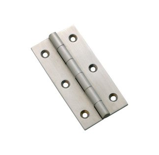 3124 Hinge - Butt Hinge - Fixed Pin - Satin Chrome - 76x41mm