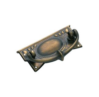 3222 Cabinet Handle - 65x30mm - Sheet Brass - Antique Brass
