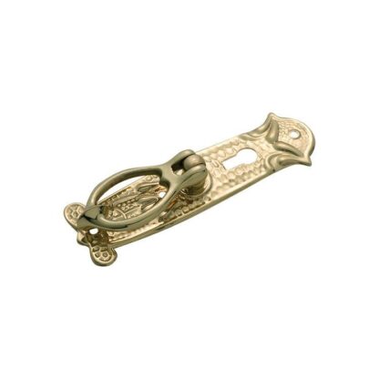 3394 Pedestal Handle - 30x100mm - Sheet Brass - Polished Brass  WITH KEYHOLE