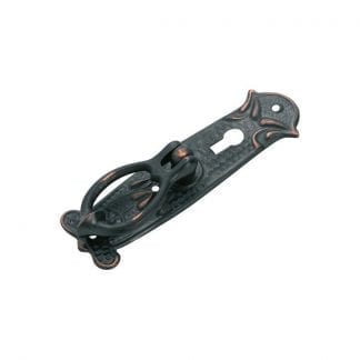 3399 Pedestal Handle - 30x100mm - Sheet Brass - Antique Copper  WITH KEYHOLE