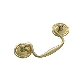 3450 Swan Neck Handle - 80mm - Polished Brass